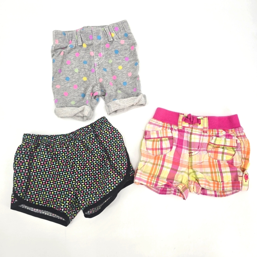 Girl 18 Months Colorful Shorts 3 Pieces
